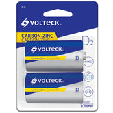 Pila zinc-carbon tamano d, blister c/2 voltech